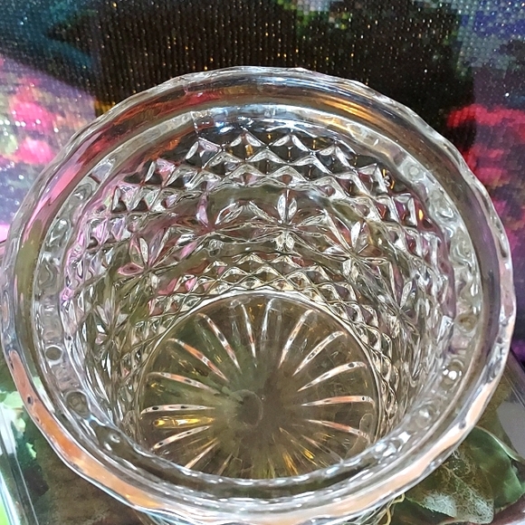 Crystal Biscuit / Cookie Jar by Shamrock Crystal Made in Yugoslavia - Picture 8 of 8